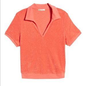 Marine Layer Short Sleeve Terry Cloth Polo - Sz Medium